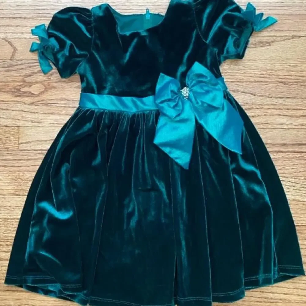 rare editions velvet holiday dress Toddler Girls Stretch With Taffeta Dress, 3T colorgrp-50736